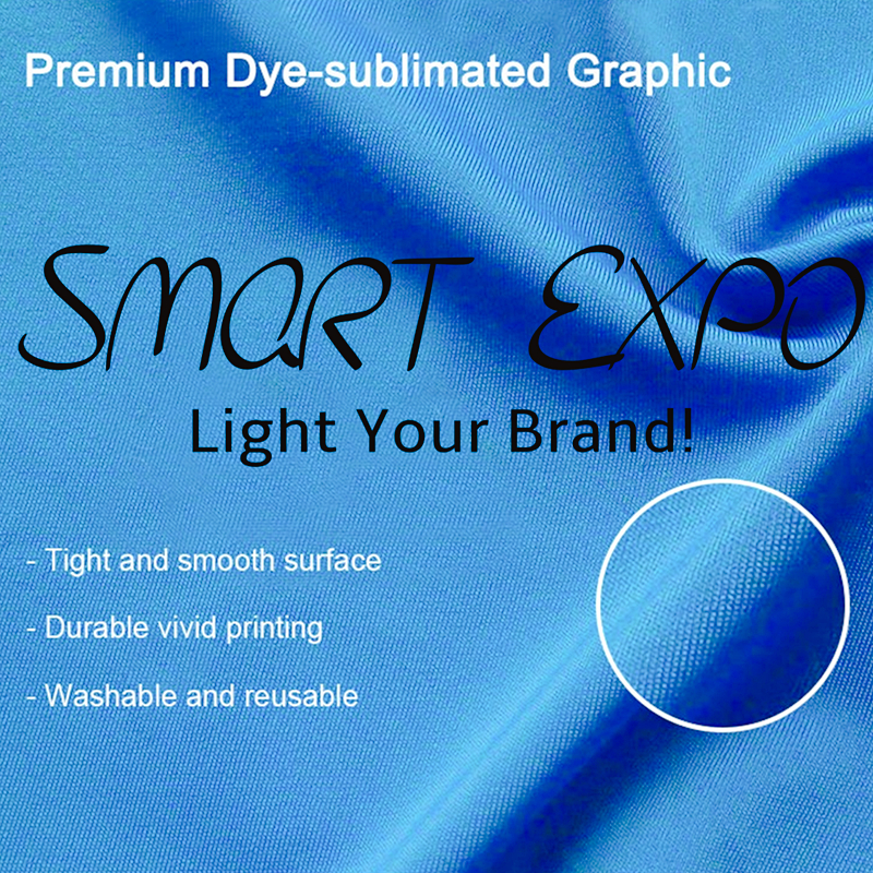 Custom Printing Fabric Literature Banner Stand Advertising Display with Brochure Holder Products Showcase Shelf