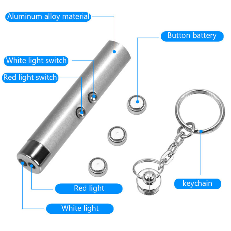Supplies Home & Gardenmini Red Laser Key Chain Funny Led Light Pet Cat Toys Keychain Pointer Pen Keyring For Cats Training Play Toy