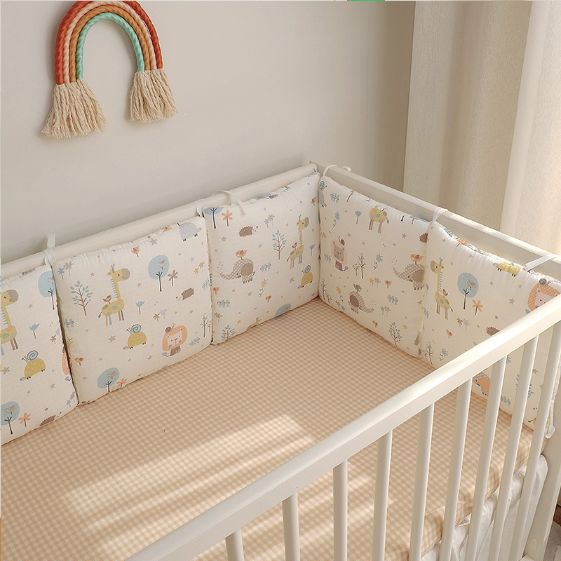 Bed Rails 6pcs 30x30cm Baby Bumpers In The Crib Kids Cot Nursery for Cartoon Bumper Boy Girl Bedding Infant Protector Furniture 230727