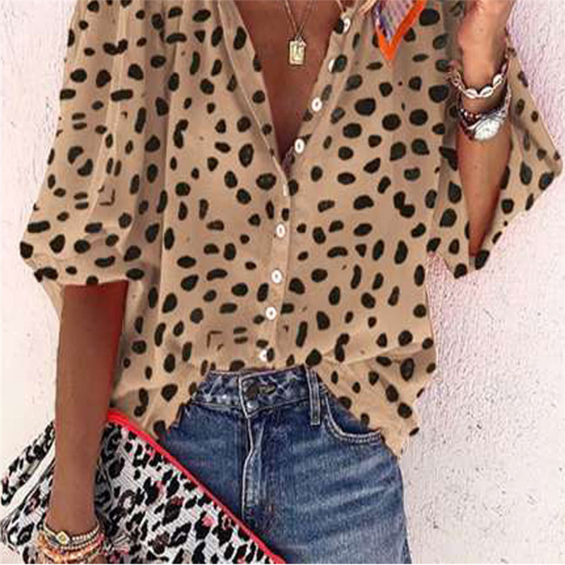 Women designer shirts burberry shirt womens tops fashion top Floral printed V-neck buttons loose casual spring and autumn new Explosive multi-colored 