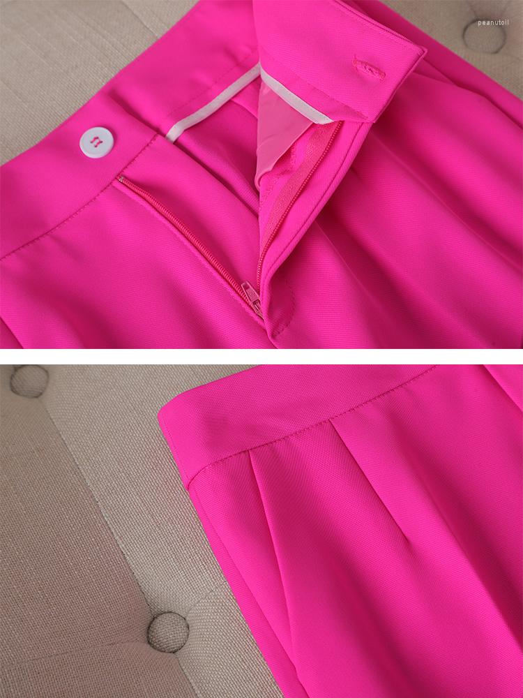 Womens Two Piece Pants tracksuit women Ladies Formal Blazer And Pant Suit Women Female Pink Jacket Trouser Business Work Wear 2 Set