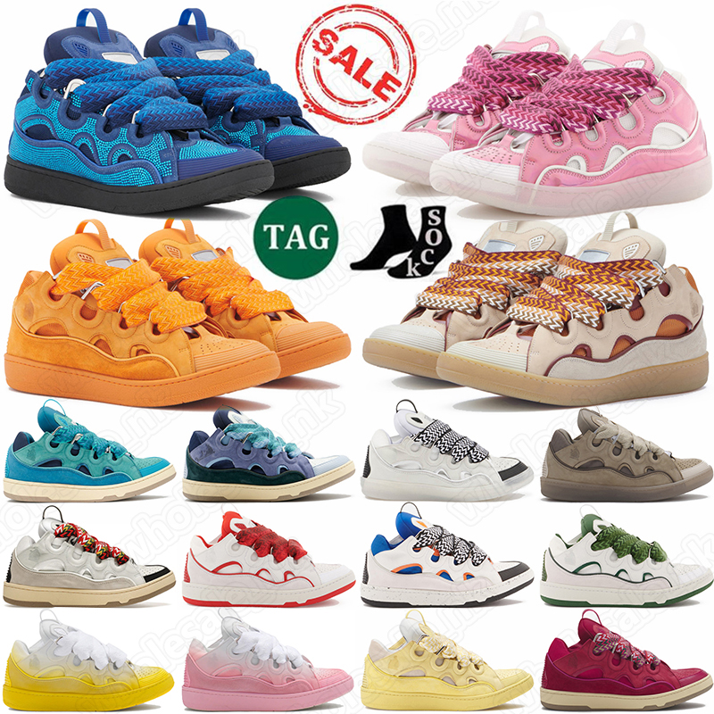 2023 Designer Lavins Mesh Shoes Boot Men Women Lavina Laceup Extraordinary Embossed Leather Curb Sneakers Calfskin Rubber Nappa platformsole Lavin Logo Size 45