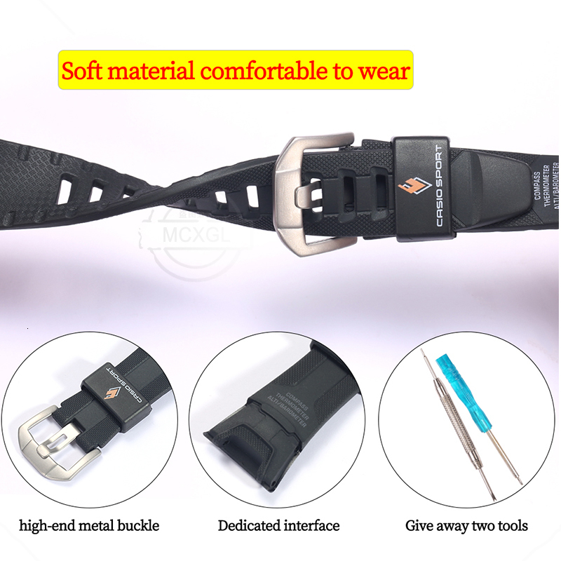 Watch Bands Casio ProTrek PRG-110 PRW-1300 PAW1300 Men's Sports Waterproof Replacement Watch Band Accessories 230728