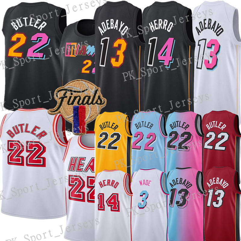 Jimmy Butler Tyler Herro Basketball Jerseys Bam Adebayo Dwyane Wade Victor Oladipo Kyle Lowry City Pink Edition White Shirt jerseys
