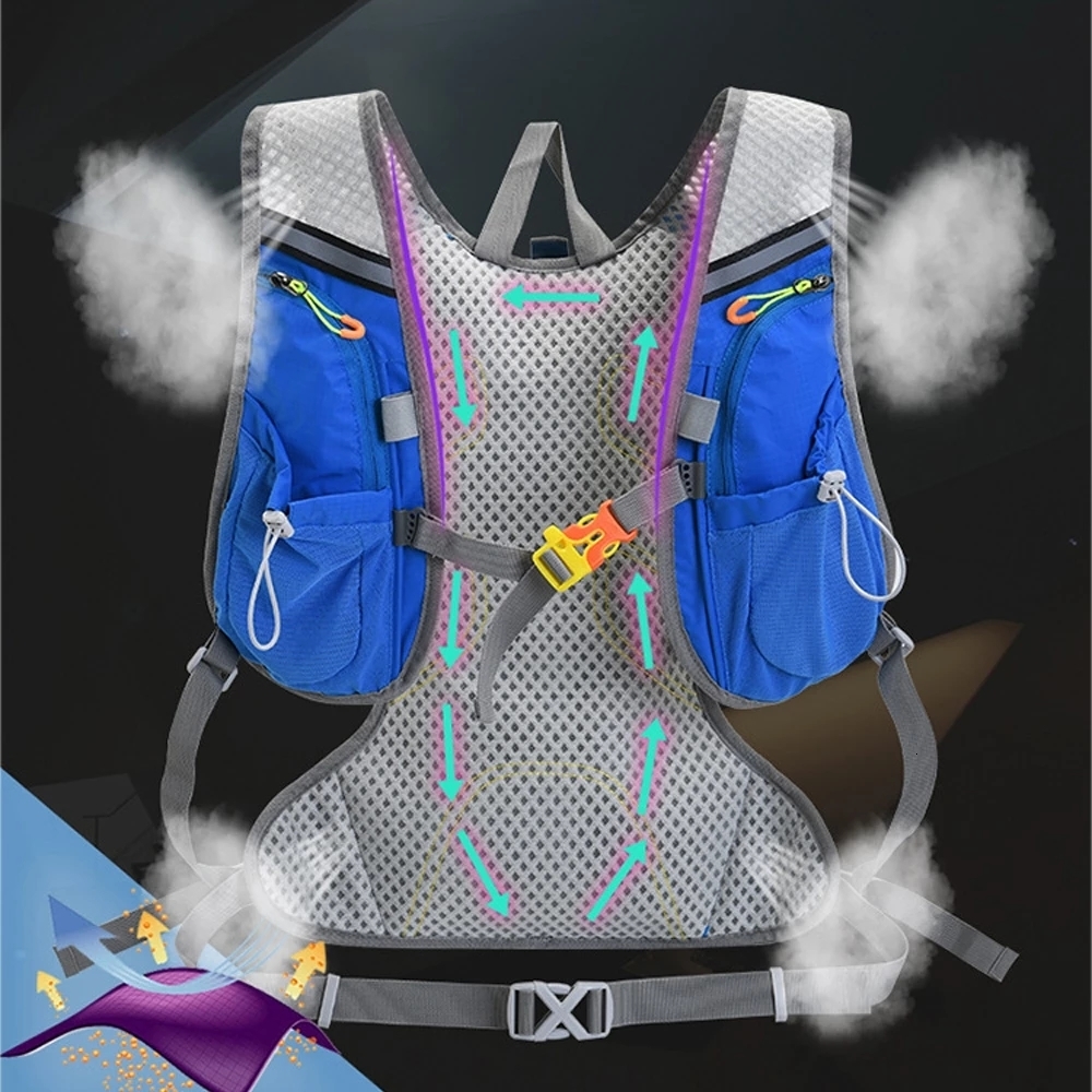 Outdoor Bags Hydration Running Vest Backpack 10L Ultra Trail Running Vest Pack Marathon Running Rucksack Bag 500ml Soft Flask 230727