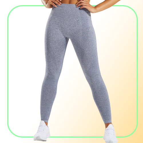 Yoga Outfits High Waist Seamless Leggings Push Up Leggins Sport Women Fitness Running Energy Elastic Trousers Gym Girl Tights YJ00