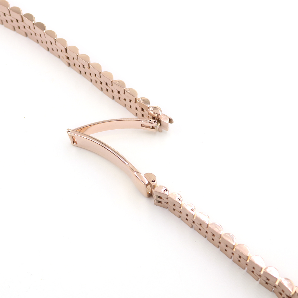 Watch 20mm 316L Stainless Steel Silver Two Tone Rose Gold Wrist Strap Bracelet Solid Screw Links Curved End 230727