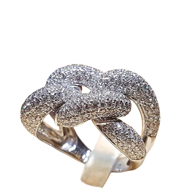 Sterg Sier Pave White Sapphire CZ Wedding Band Ring for Women - Bohemian, Eternity, Engagement, Lover Gift