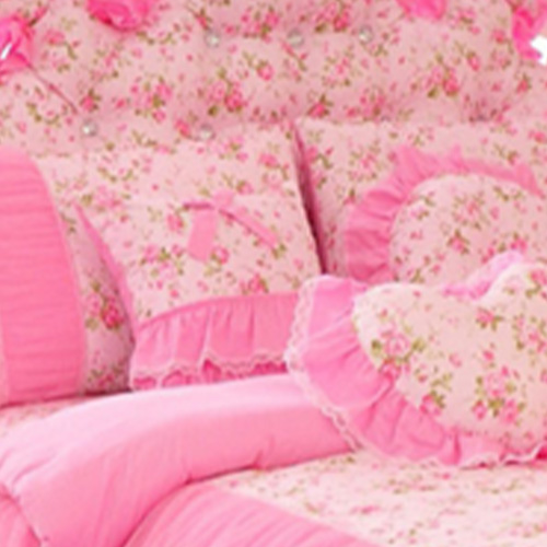 Korean style pink Lace bedspread bedding set king queen 4pcs princess duvet cover bed skirts bedclothes cotton home textile 2012099007959