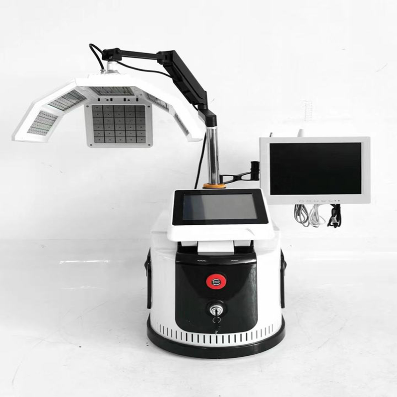 Professional Hair Scalp Treatment Machine with Hair Follicle Detection Analysis Hair Regrowth Machine Scalp Massager 650nm Diode Laser Salon Device