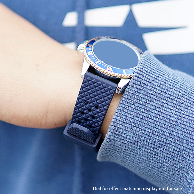 Watch Bands Quick Release Watch Bands Premium Quality FKM Rubber Watch Strap20mm 22mm Men Waterproof Replacement Bracelet For O-mega 230728