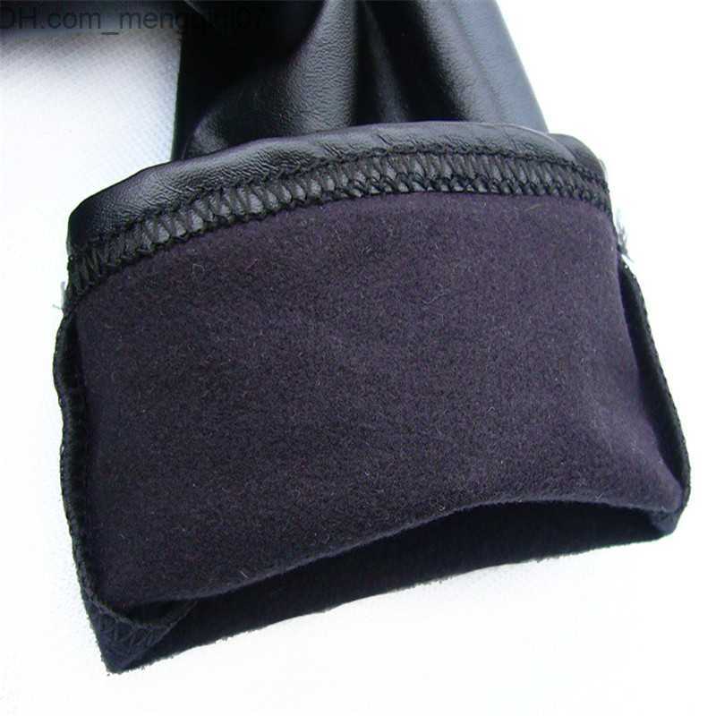 Maternity Bottoms YWHUANSEN PU Leather Pregnant Women's Legs Autumn and Winter Warm Pants with Thin Velvet Adjustable High Waist Z230728