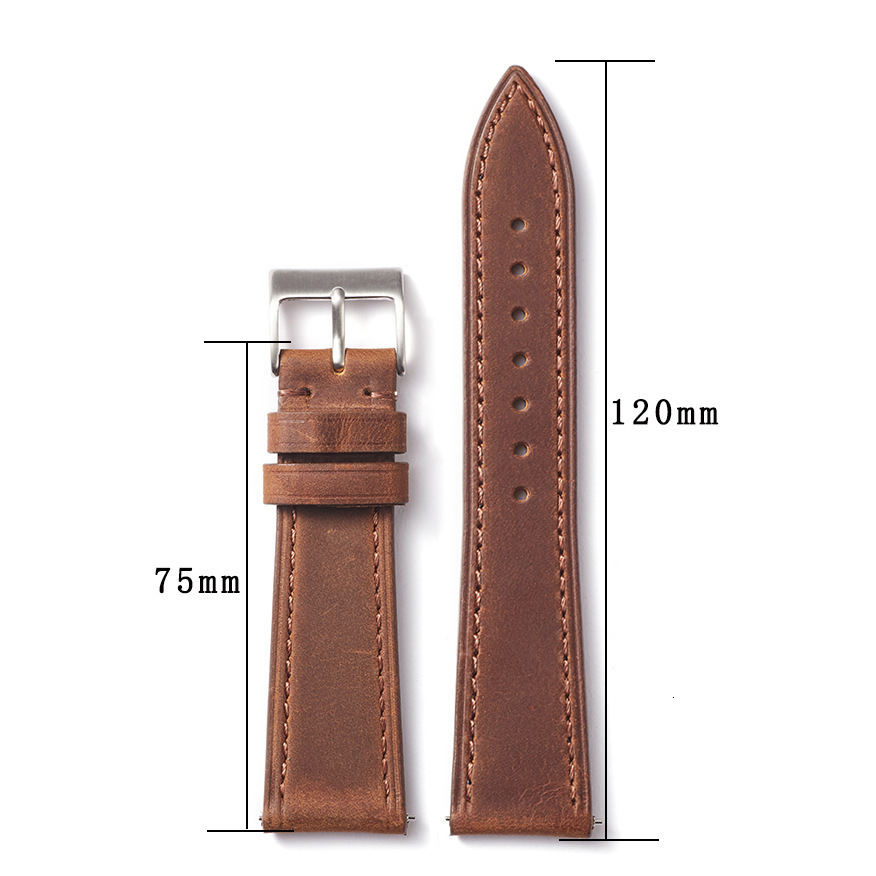 Watch Bands Vintage Crazy Horse Leather Watchband 18mm 19mm 20mm 21mm 22mm Watch Strap Quick Release Watch Band for Men 230728