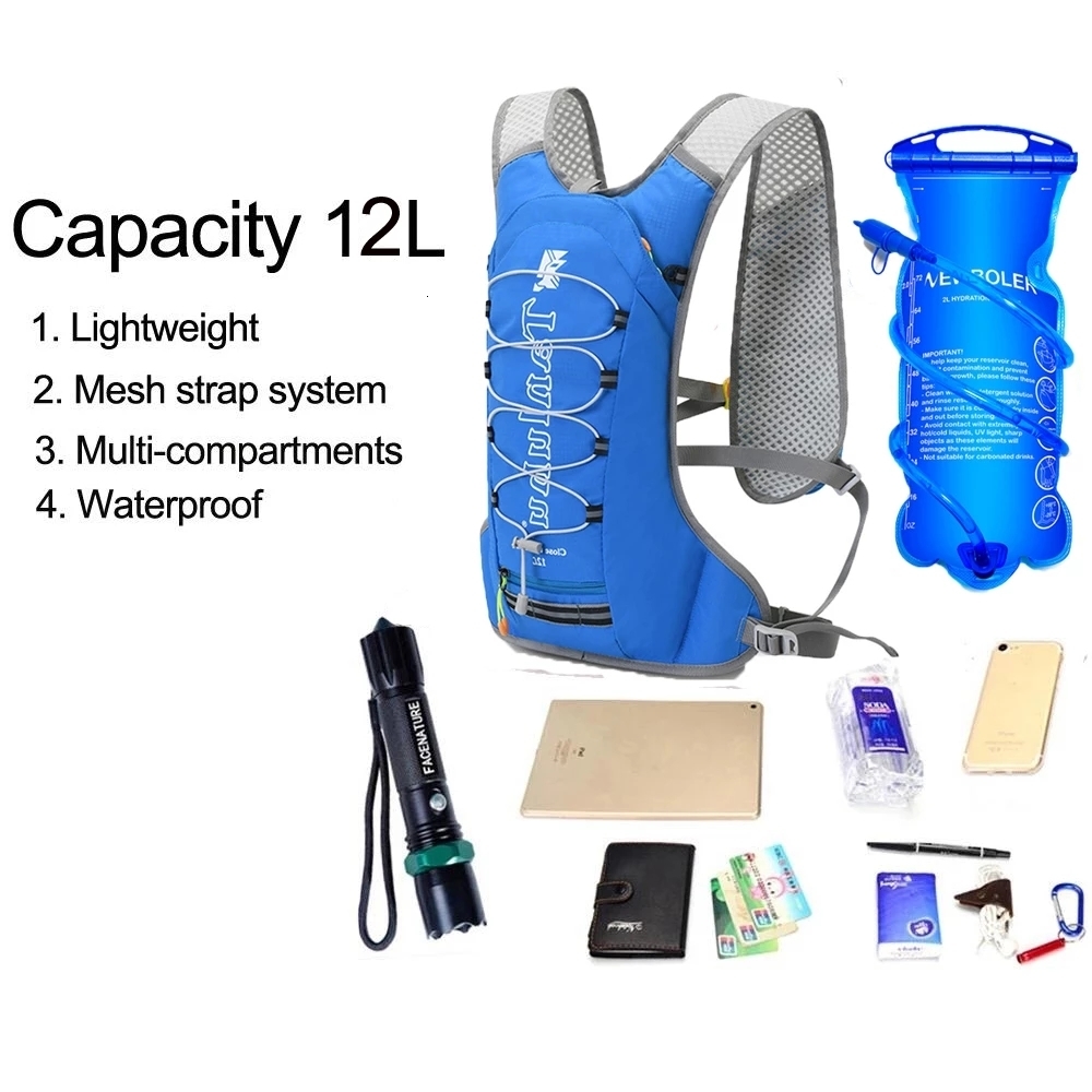 Outdoor Bags Hydration Running Vest Backpack 10L Ultra Trail Running Vest Pack Marathon Running Rucksack Bag 500ml Soft Flask 230727
