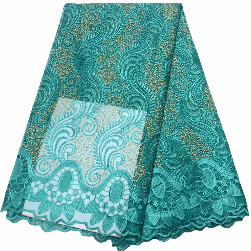 Fabric and Sewing African Lace 5 Yards French Net Tull Embroidery For Women Dress 230727