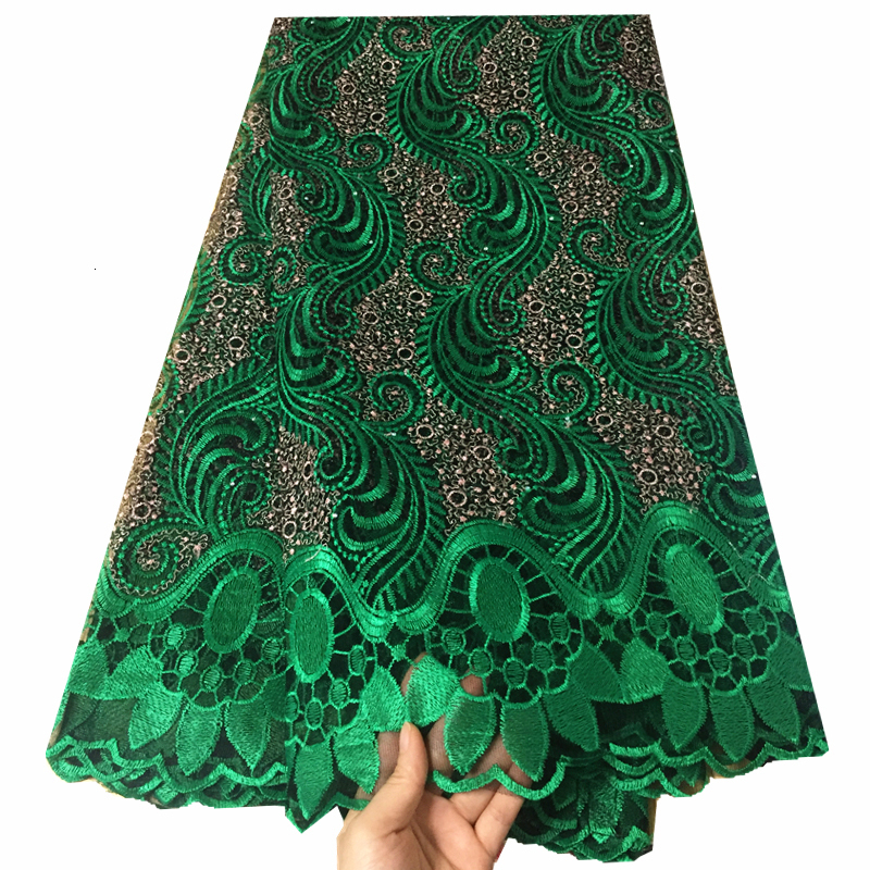 Fabric and Sewing African Lace 5 Yards French Net Tull Embroidery For Women Dress 230727