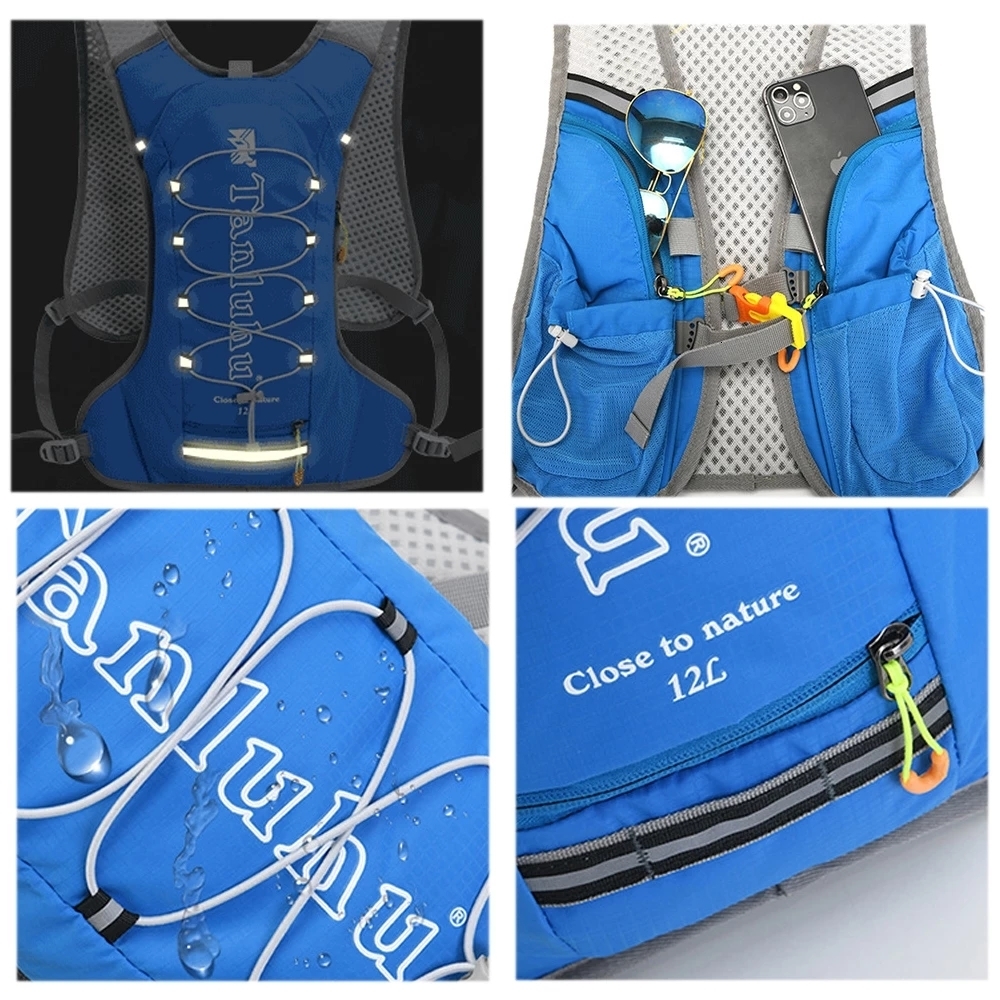 Outdoor Bags Hydration Running Vest Backpack 10L Ultra Trail Running Vest Pack Marathon Running Rucksack Bag 500ml Soft Flask 230727