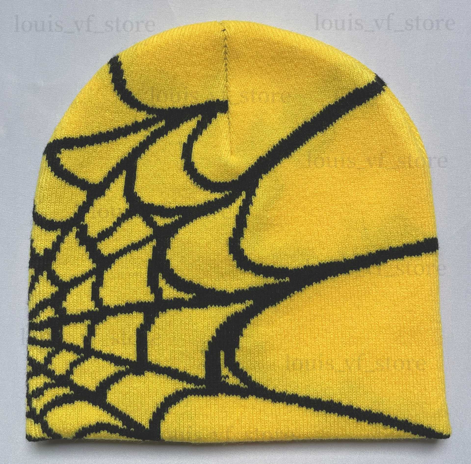 Beanie/Skull Caps Knitting Beanies Hat Men Women Autumn Winter Warm Fashion Outdoor Spider Web Cap For Women Hats T230728