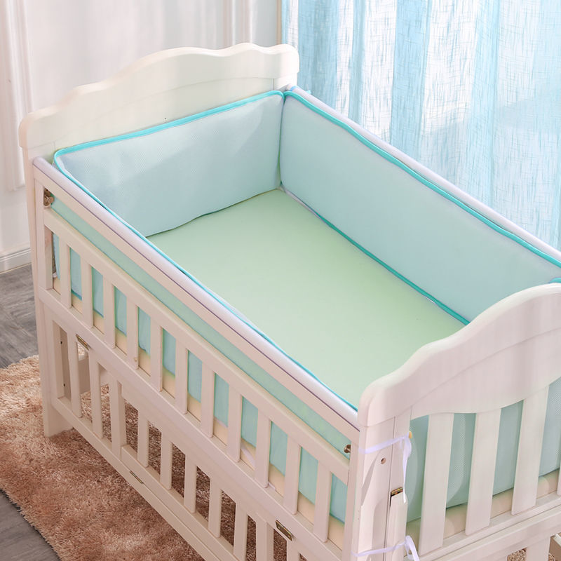 Mats 30x250cm Baby 3D Bed Surround Summer Breathable Net Crib Anti collision Long Bumper Splicing Children Bedding 230727