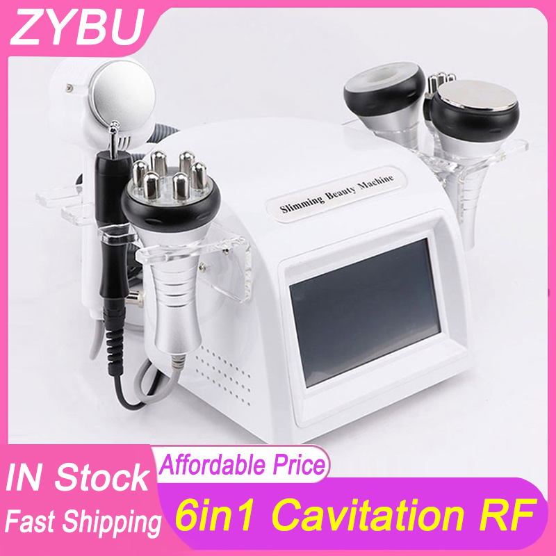 Hotsell 6 in1 40K Ultrasonic Cavitation Vacuum Slimming Machine RF Radio Frequency Beauty Device Cold Hot Hammer BIO Micro Current Skin Tightening Fac