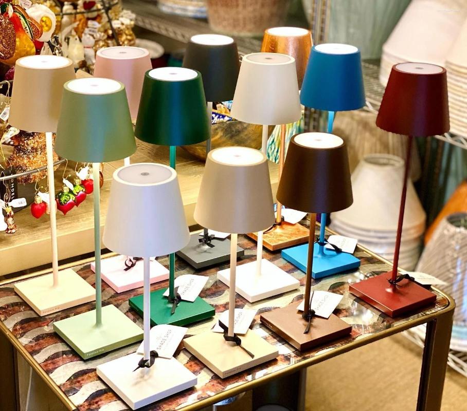Lamps Table LED Rechargeable Lamp Desk Light El Restaurant Cordless Touch Portable 360° Lighting Battery ing