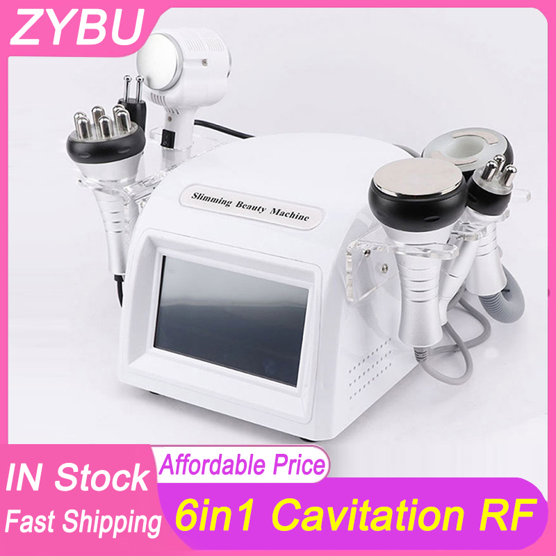 6 in 1 40k Ultrasonic Cavitation Slimming Machine Freeze Cold hammer Vacuum RF Skin Tightening Body Shaping Face Lifting Radio Frequency
