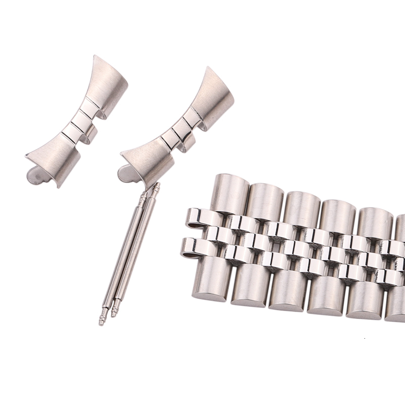 Watch Bands Stainless Steel Watch Bracelet Strap 18mm 20mm 22mm Curved End Watchbands Women Men Silver Metal Clocks Accessories 230728