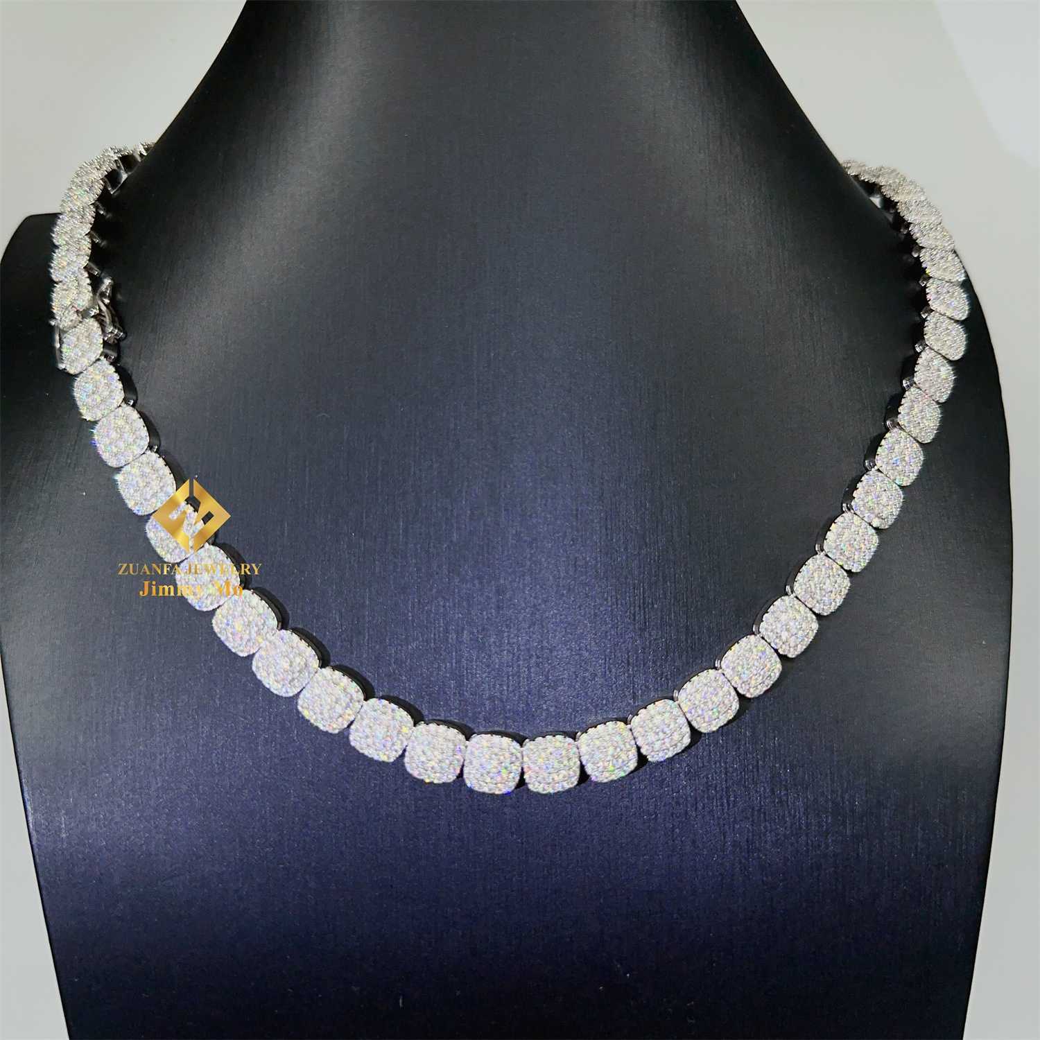 9mm Width Iced Out Man Jewelry Gra Certificates Pass Diamond Tester Vvs1 Moissanite Cuban Chain Necklace