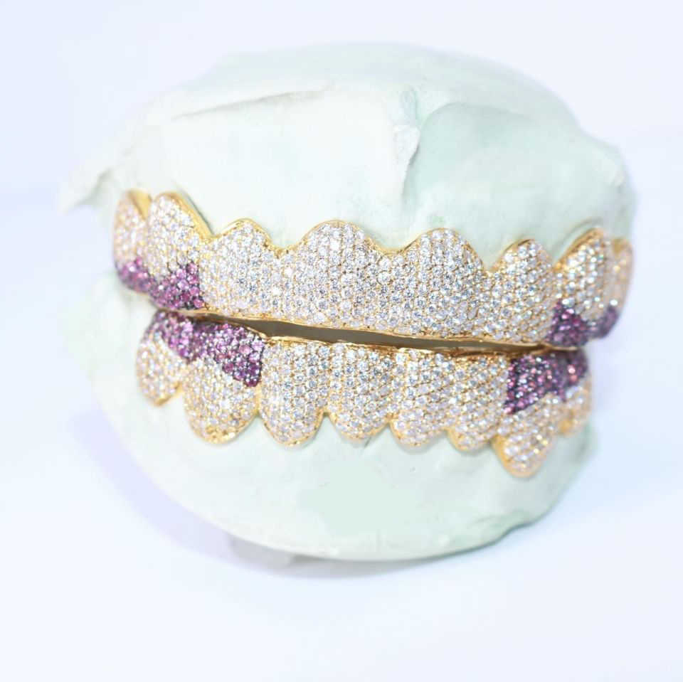 Hip Hop Piercing Jewelry Custom Gold Plated Sterling Sier Opal Moissanite Dia Iced Out Designer Luxury Jewelry Grillz For Teeth