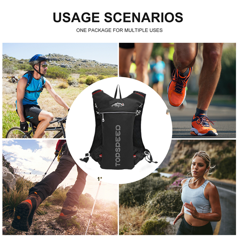 Outdoor Bags Outdoor Trail Running 5L Ultralight Backpack Hydration Jogging Vest Men Breathable Marathon Bicycle Bag Water Bottle 500ML 230727