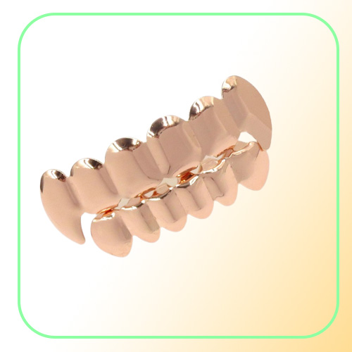 Grillz Teeth Set High Quality Mens Hip Hop Jewelry Real Gold Plated Grills