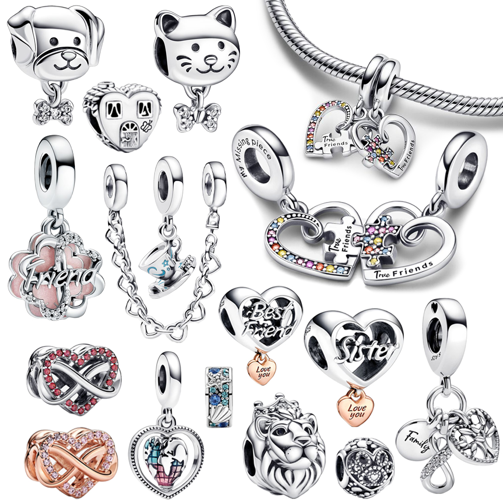 925 Sterling Silver New Charms Padlock Key Dangle Fit S925 Snake Bracelet Beads For Women Fine Diy Jewelry Gift - view 4