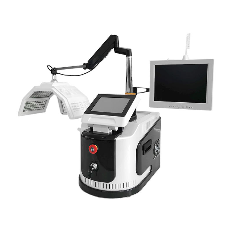 Professional Hair Scalp Treatment Machine with Hair Follicle Detection Analysis Hair Regrowth Machine Scalp Massager 650nm Diode Laser Salon Device