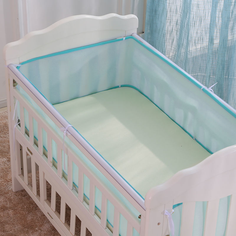 Mats 30x250cm Baby 3D Bed Surround Summer Breathable Net Crib Anti collision Long Bumper Splicing Children Bedding 230727