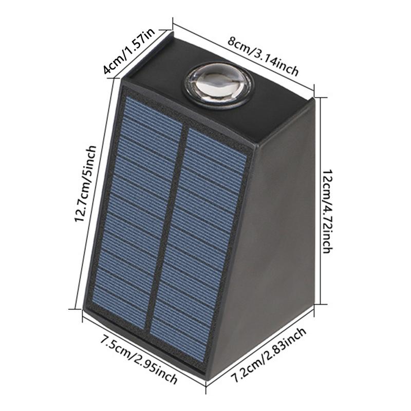 Up Down Solar Waher Wall lights Outdoor Waterproof 2Leds Warm White RGB Solar Fence Light Dusk to Dawn Porch Lights