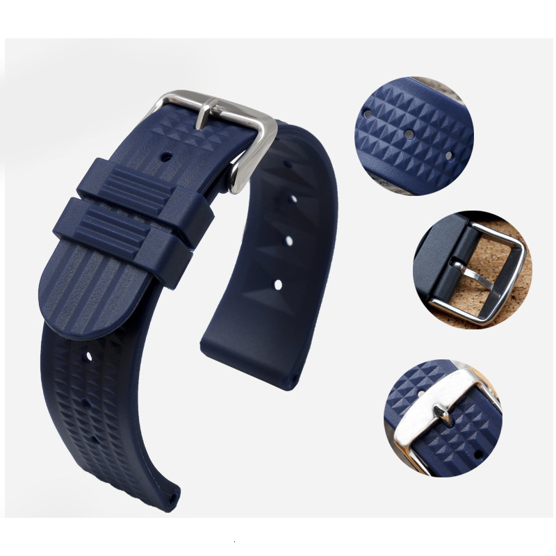 Watch Bands For Sharkey MM300 SBDX001/012/01 6105 SOFT Rubber Waffle Watch Band 20MM 22MM DIY Replace 230728