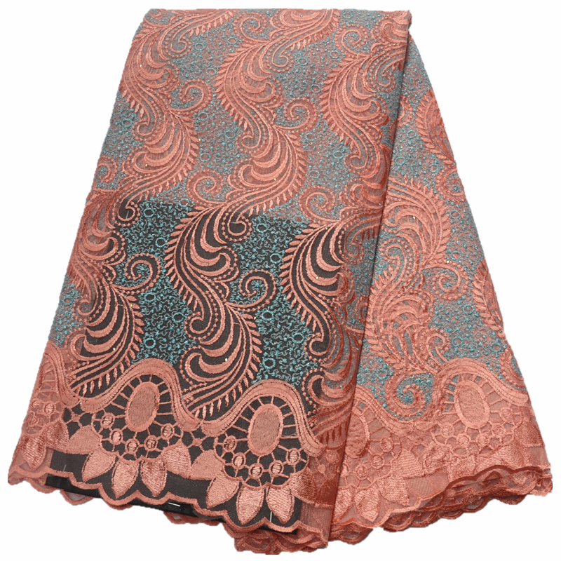 Fabric and Sewing African Lace 5 Yards French Net Tull Embroidery For Women Dress 230727