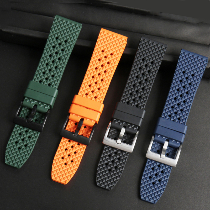 Watch Bands Quick Release Watch Bands Premium Quality FKM Rubber Watch Strap20mm 22mm Men Waterproof Replacement Bracelet For O-mega 230728