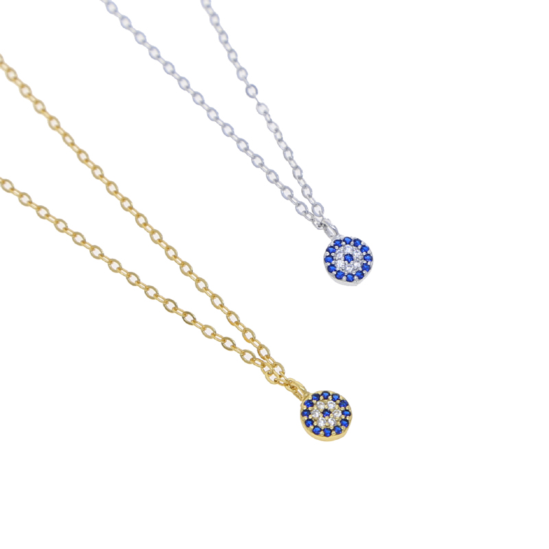 Sier Blue Zircon Pendant Necklace | Iced Out Hip Hop Jewelry for Men & Women