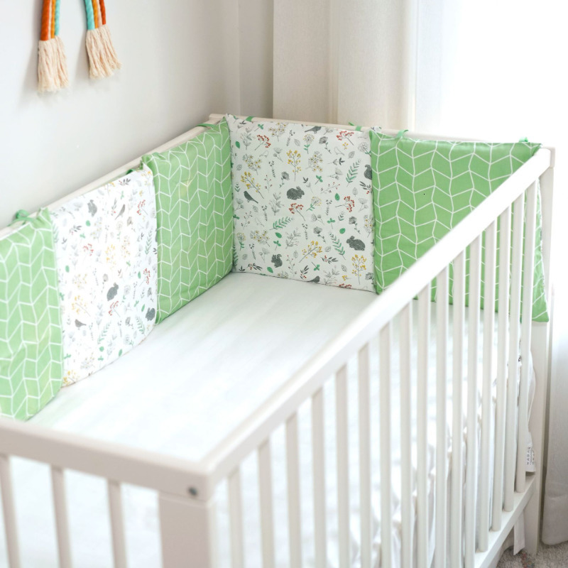 Bed Rails 6pcs 30x30cm Baby Bumpers In The Crib Kids Cot Nursery for Cartoon Bumper Boy Girl Bedding Infant Protector Furniture 230727