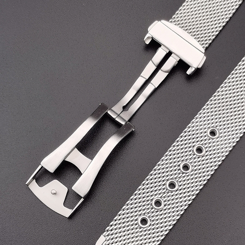 Watch Bands 20mm 22mm Mesh Stainless Steel Band for 007 300 Bracelet Folding Buckle Men Business Metal Strap 230727