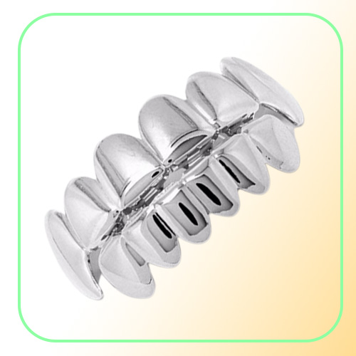 Grillz Teeth Set High Quality Mens Hip Hop Jewelry Real Gold Plated Grills