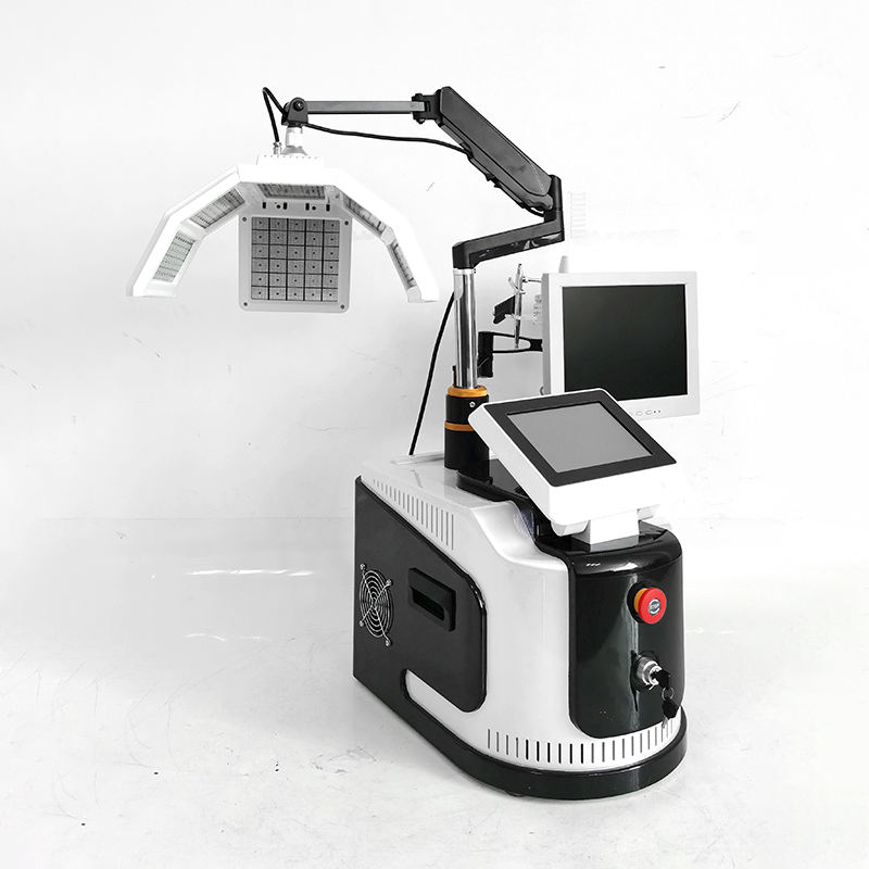 Professional Hair Scalp Treatment Machine with Hair Follicle Detection Analysis Hair Regrowth Machine Scalp Massager 650nm Diode Laser Salon Device