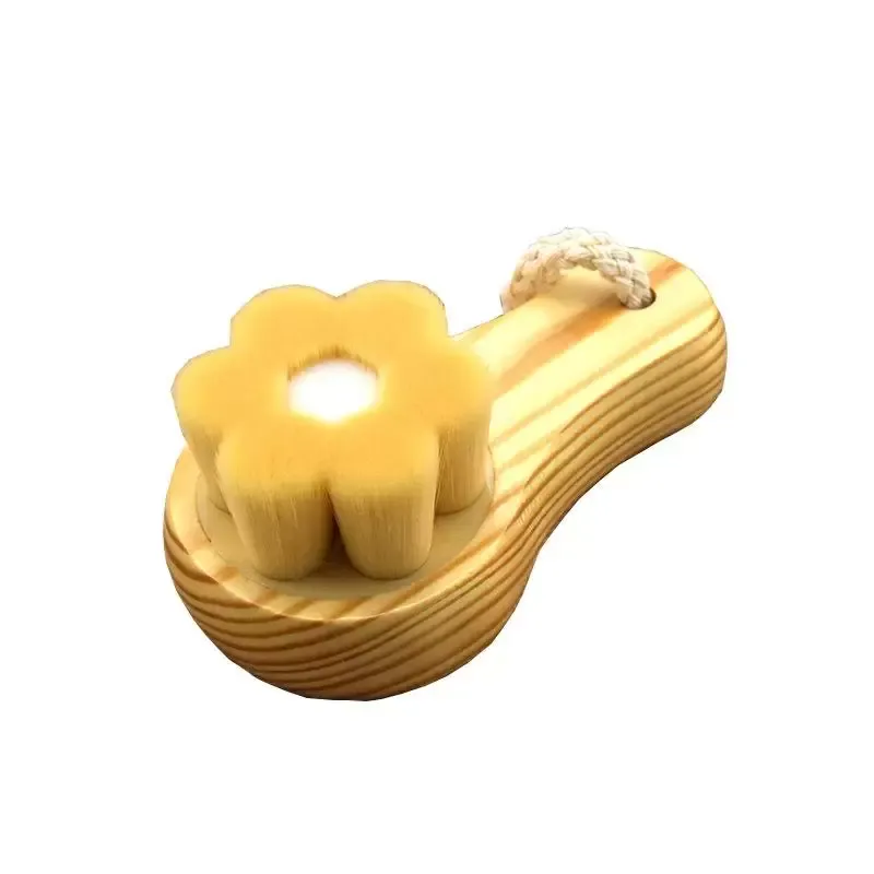 Wood Handle Cleansing Brush Beauty Tools Soft Fber Hair Manual Brush Cleaning Handheld Face Brushes Skin Care Face Wholesale Cepillo De Limpieza Con D