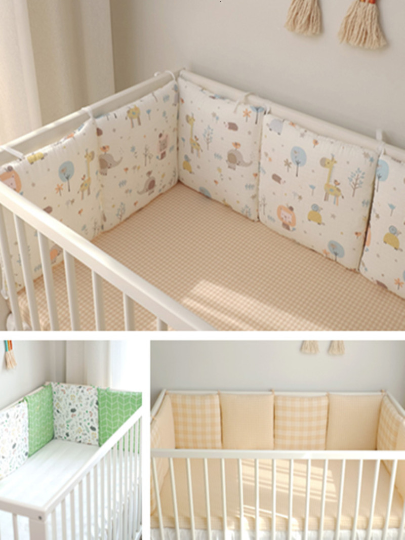 Bed Rails 6pcs 30x30cm Baby Bumpers In The Crib Kids Cot Nursery for Cartoon Bumper Boy Girl Bedding Infant Protector Furniture 230727