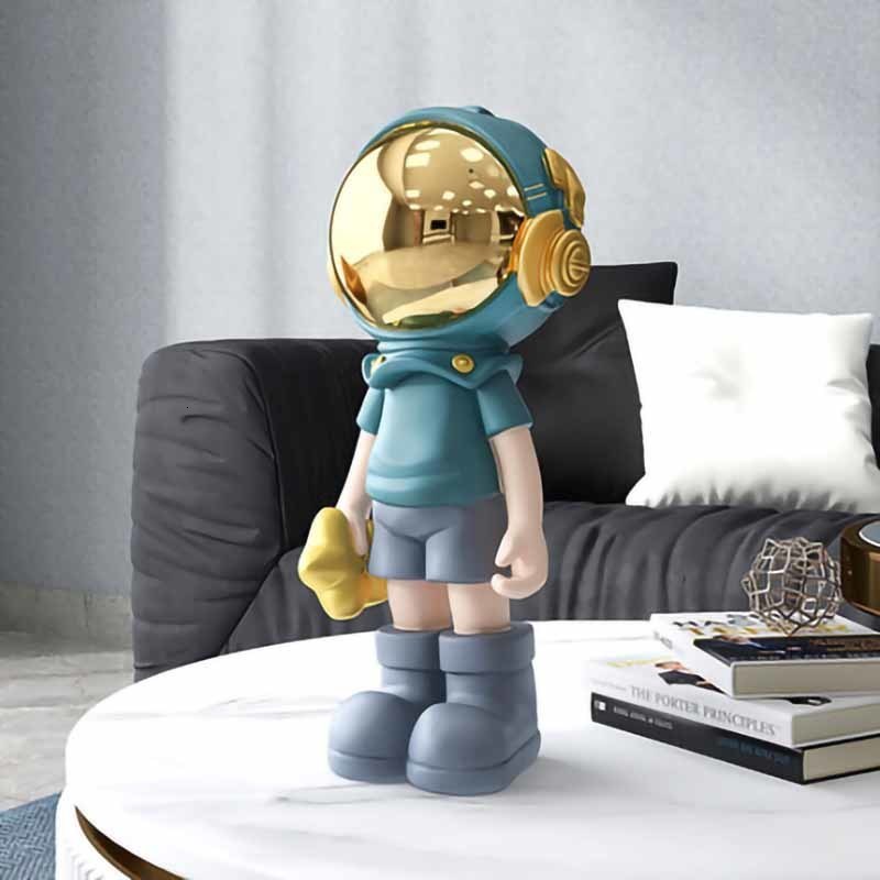 Decorative Objects Figurines Creative Resin Cartoon Astronaut Statues Home Decoration Desktop Decor Sculpture Nordic Indoor Christmas Ornaments 230728