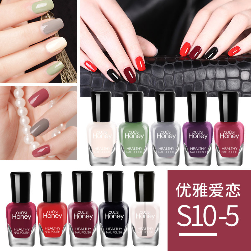 Nail Polish 5ml*10 Bottles Set Nail Polish Quick-drying Peelable and Tearable Water-based Beginner Nail Polish No Need LED Lamp Long Lasting 230729