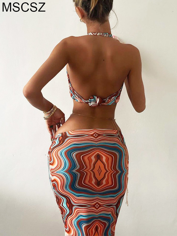 Two Piece Dress Leopard Print Beach Outfits For Women Long Sleeve Top And Skirt Two Piece Set Summer Vacation Outfits Long Skirt Co ord Sets 230729