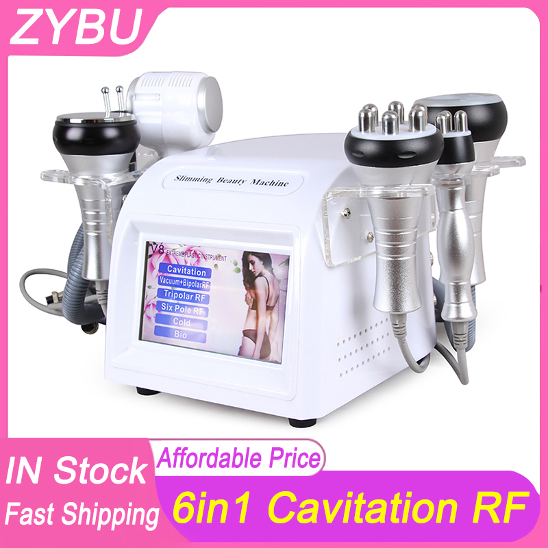 40KHZ 6IN1 Cavitation Ultrasonic Body Slimming Machine RF Beauty Device Facial Massager Skin Tighten Face Lifting EMS Bio Vacuum Skin Care Tool