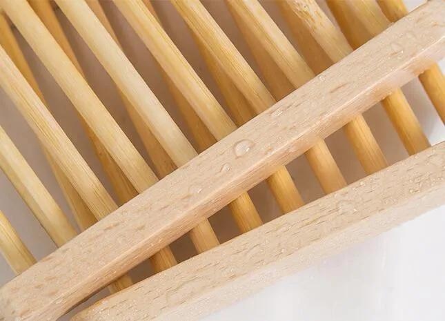 Natural Bamboo Trays Wooden Soap Dish Wooden Soap Tray Holder Rack Plate Box Container for Bath Shower Bathroom
